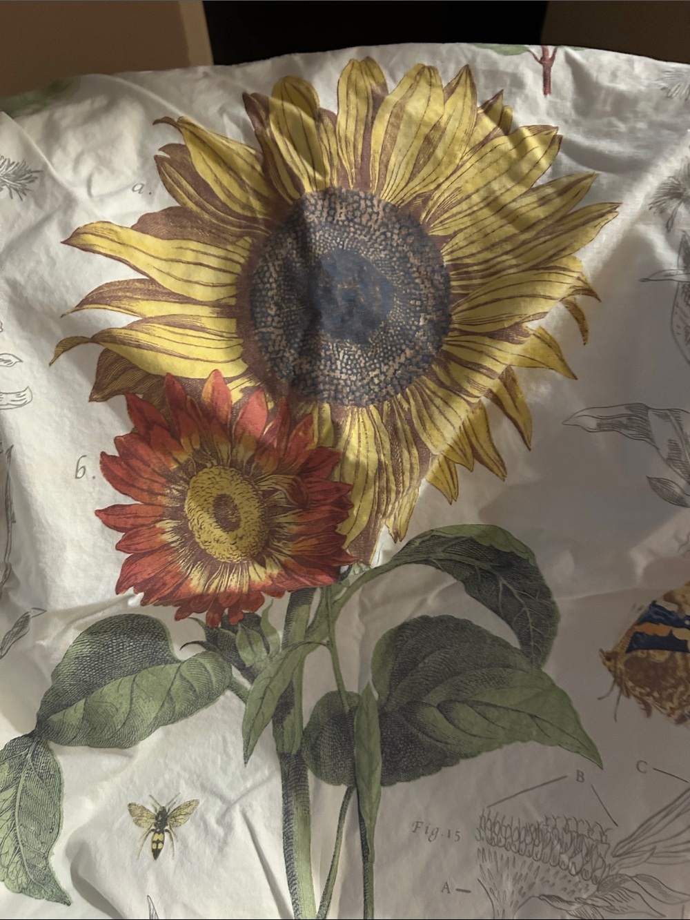 Pottery Barn Cream Sunflower & Wildflower Duvet Cover - Picture 6 of 7